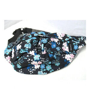 CRONE One Strap Blue Floral Sling Bag Purse Pockets Adjustable Strap